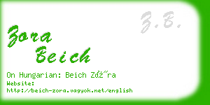 zora beich business card